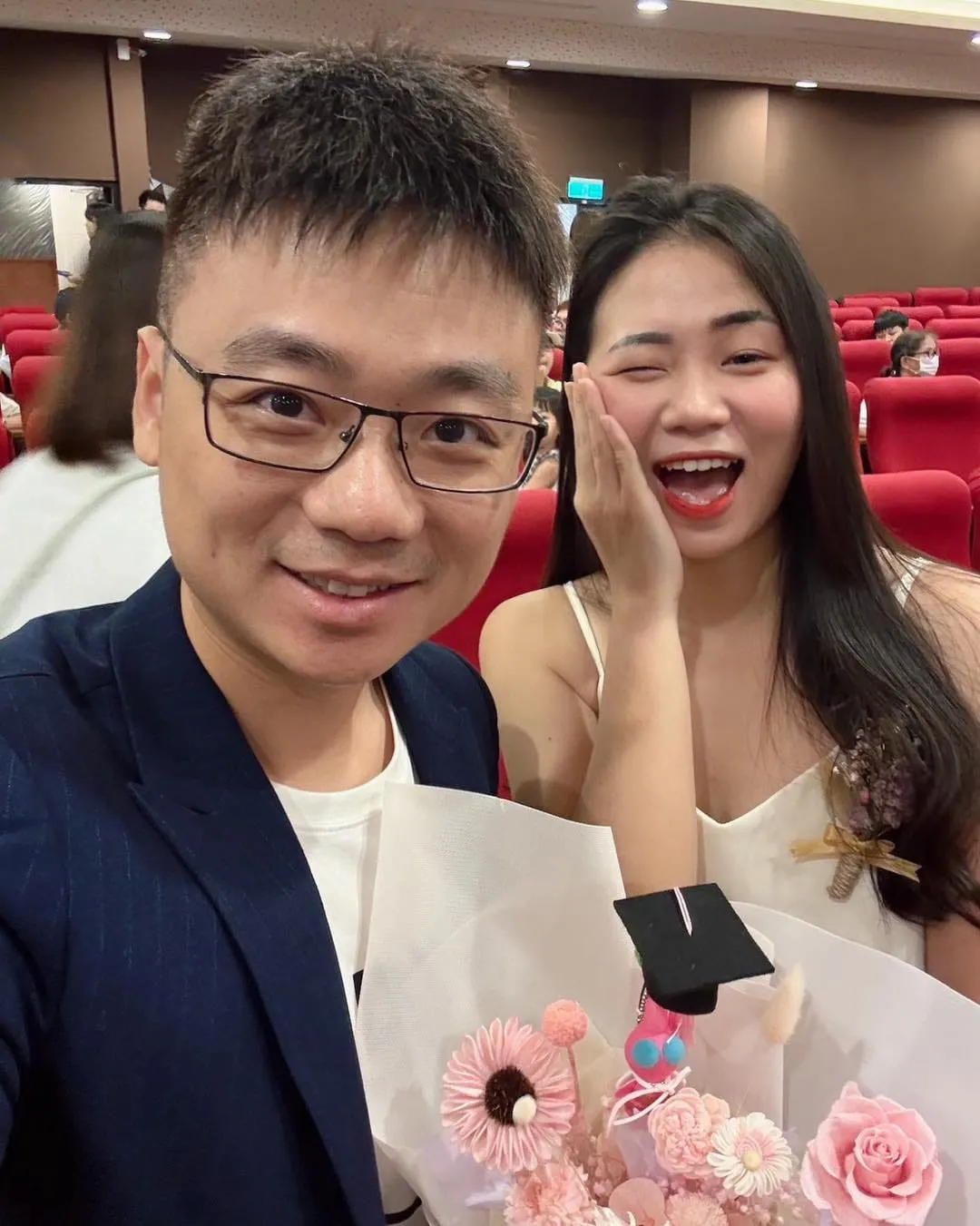 叉傑克和老師的合照