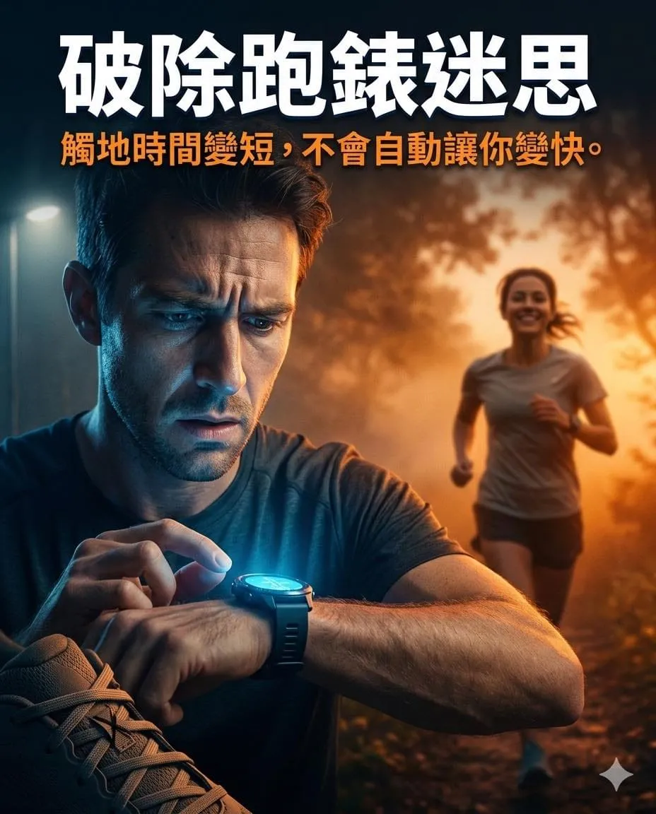 圖卡：破除跑錶迷思，觸地時間變短不會自動讓你變快