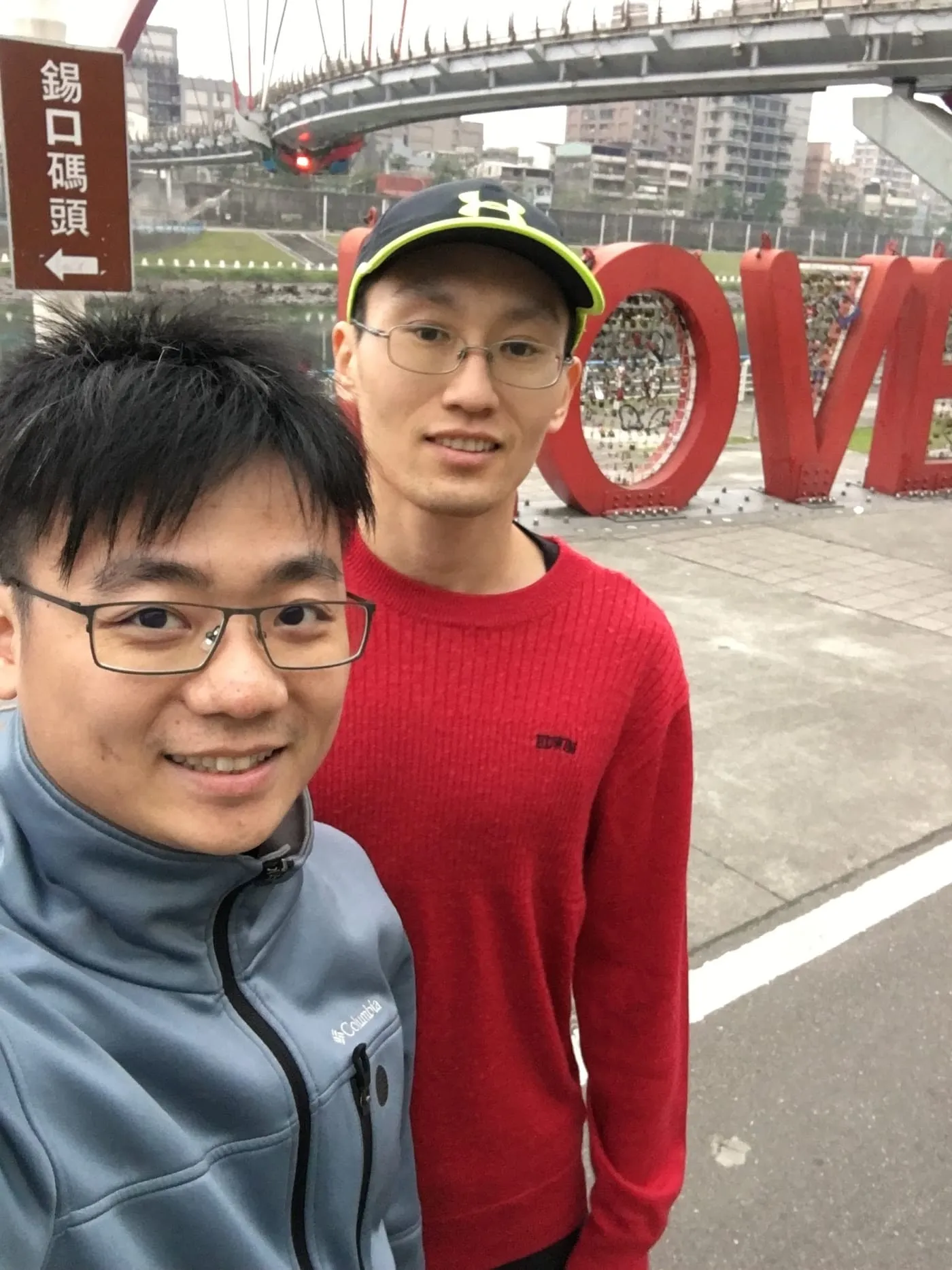 之前與國峰老師一起在河濱跑步