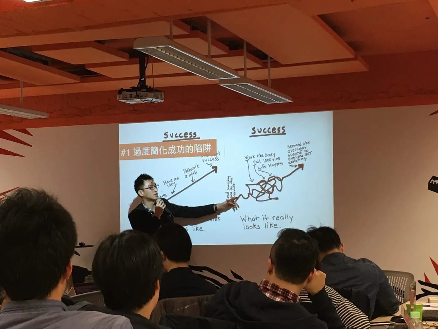 蠻欣賞的一位學長 David 來上課